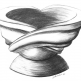 mísa, kresba tužkou, 1990